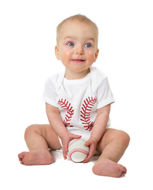 Bambino Balls Short Sleeve Baseball Outfit. Newborn. White and Red - bambino sport  